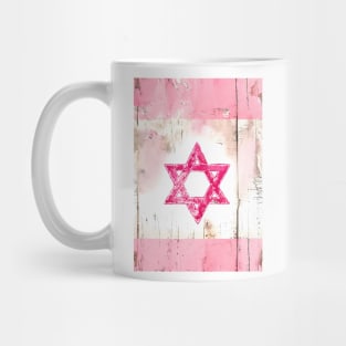 Pink Shabby Chic Star of David Painting Mug